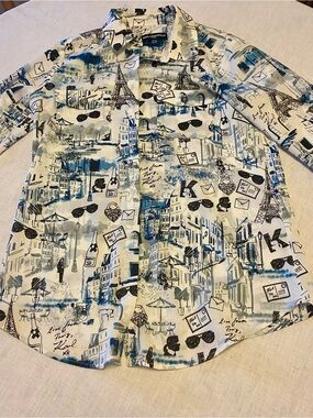 Karl Lagerfeld Paris-Themed Button Down